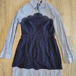 BCBG MaxAzria shirt dress with lace